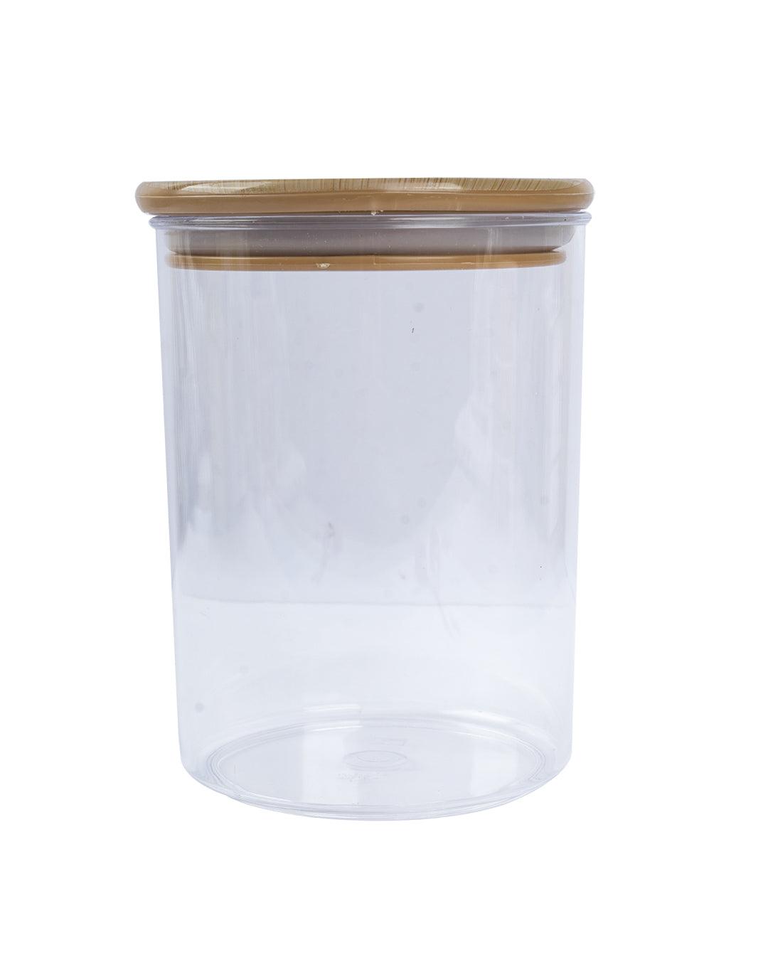 Jar with Airtight Lid, Brown, Plastic, 900 mL - MARKET 99