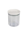 Jar with Airtight Lid, White, Plastic, 350 mL - MARKET 99