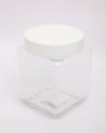 Jar with Metal Lid, AIrtight, Transparent, White, Glass, 1.2 Litre - MARKET 99