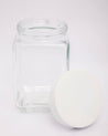 Jar with Metal Lid, AIrtight, Transparent, White, Glass, 1.6 Litre - MARKET 99
