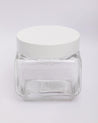 Jar with Metal Lid, AIrtight, Transparent, White, Glass, 800 mL - MARKET 99