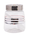 Jar, with Steel Cap, Transparent & Silver, Plastic, Set of 3, 200 mL - MARKET 99
