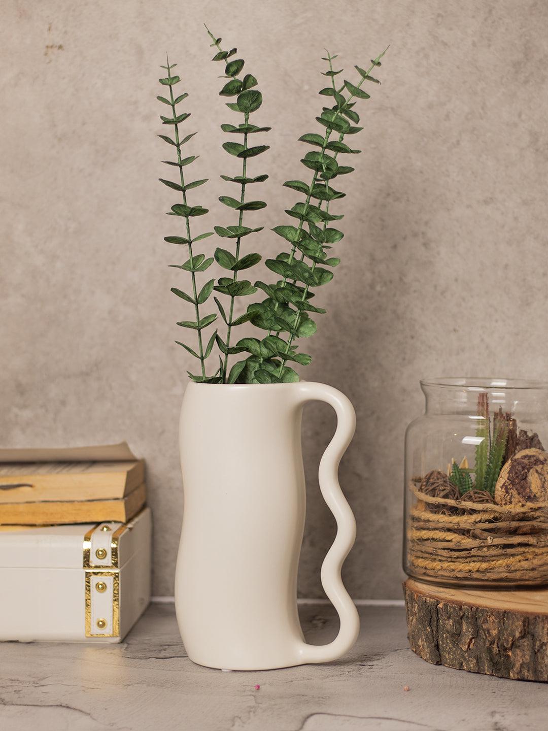 Jug' Cream Ceramic Vase - MARKET 99