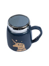 Keep Like Simple' Coffee Mug With Lid - Blue, 360Ml - MARKET 99