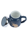 Keep Like Simple' Coffee Mug With Lid - Blue, 360Ml - MARKET 99