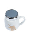 Keep Like Simple' Coffee Mug With Lid - White, 360Ml - MARKET 99