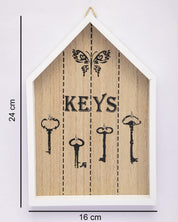 Key House, House Shaped Key Holder, White, MDF - MARKET 99