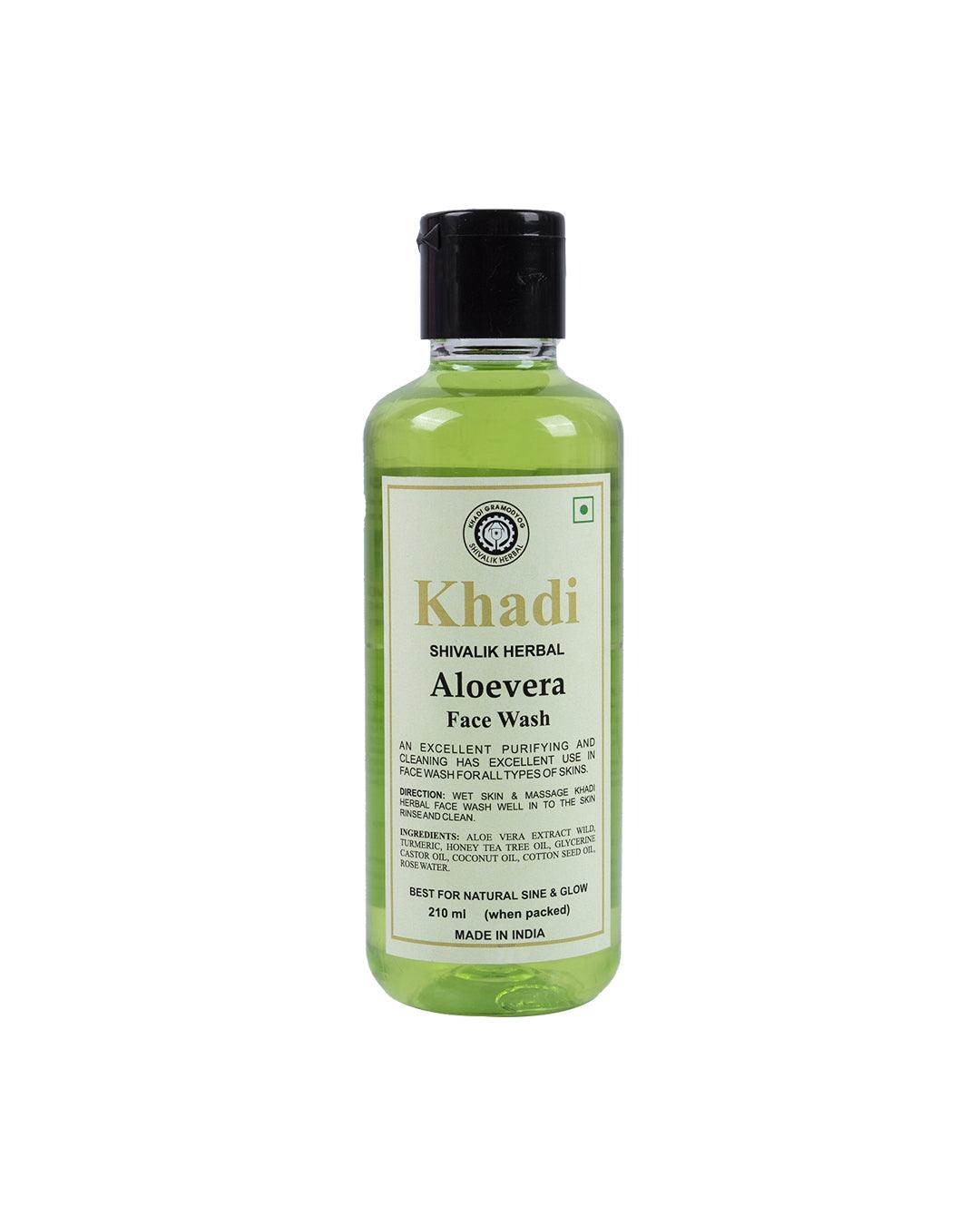 Khadi Aloe Vera Face Wash (Pack Of 2, Each 210 mL ) - MARKET 99