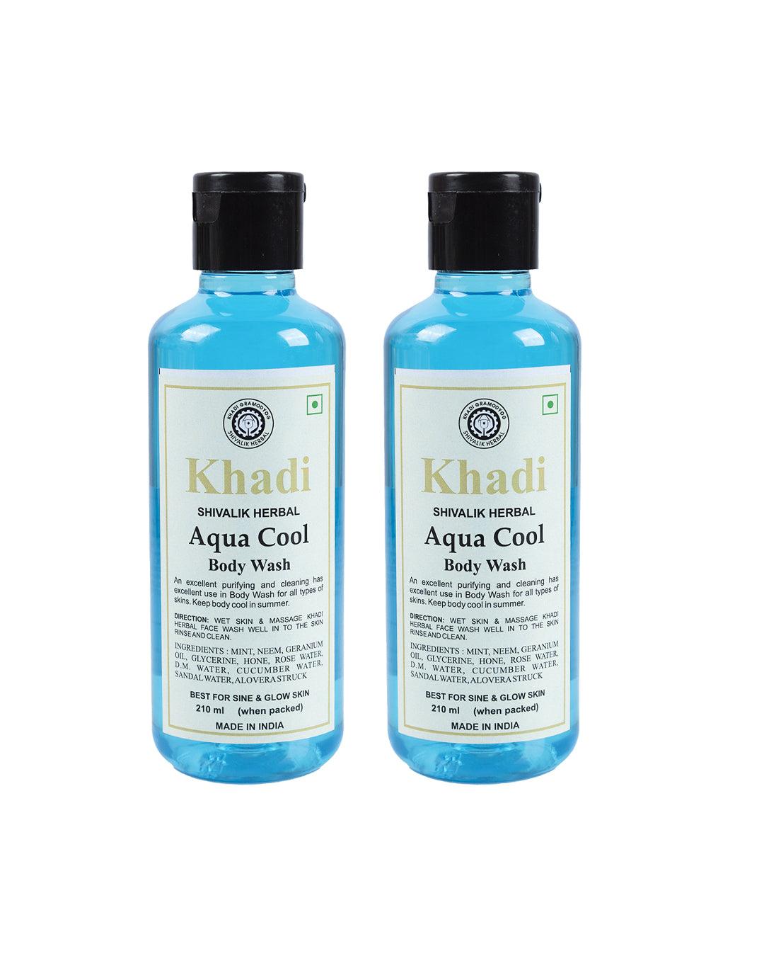 Khadi Aqua Cool Body Wash (Pack Of 2, Each 210 mL ) - MARKET 99