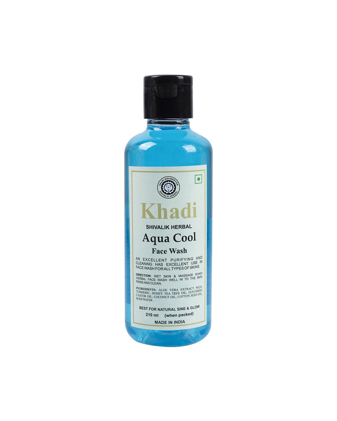Khadi Aqua Cool Face Wash (Pack Of 2, Each 210 mL ) - MARKET 99