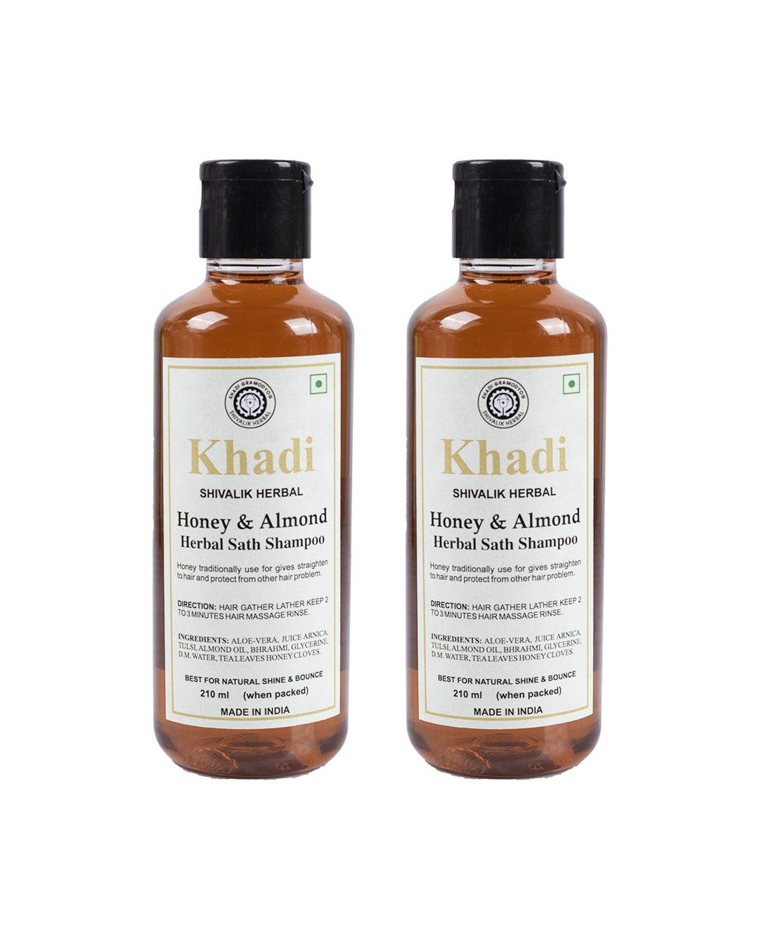 Khadi Honey & Almond Shampoo ( Pack Of 2, Each 210 mL ) - MARKET 99