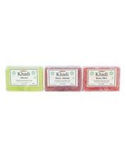 Khadi Kesar Bar + Khadi Honey & Almond Bar + Khadi Aloe Vera Bar ( Pack Of 3 , Each 125g ) - MARKET 99