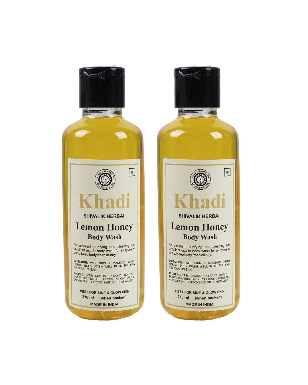 Khadi Lemon & Honey Body Wash (Pack Of 2, Each 210 mL ) - MARKET 99