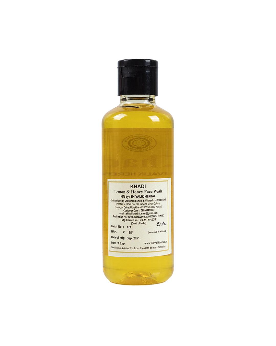 Khadi Lemon & Honey Face Wash, 210 mL - MARKET 99