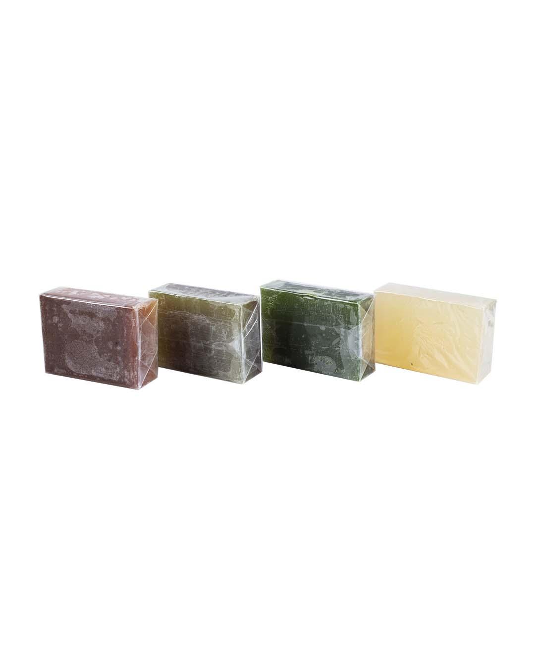 Khadi Mart 3 Scrub Soap + 1 Sandalwood Soap, Pack Of 4 - MARKET 99