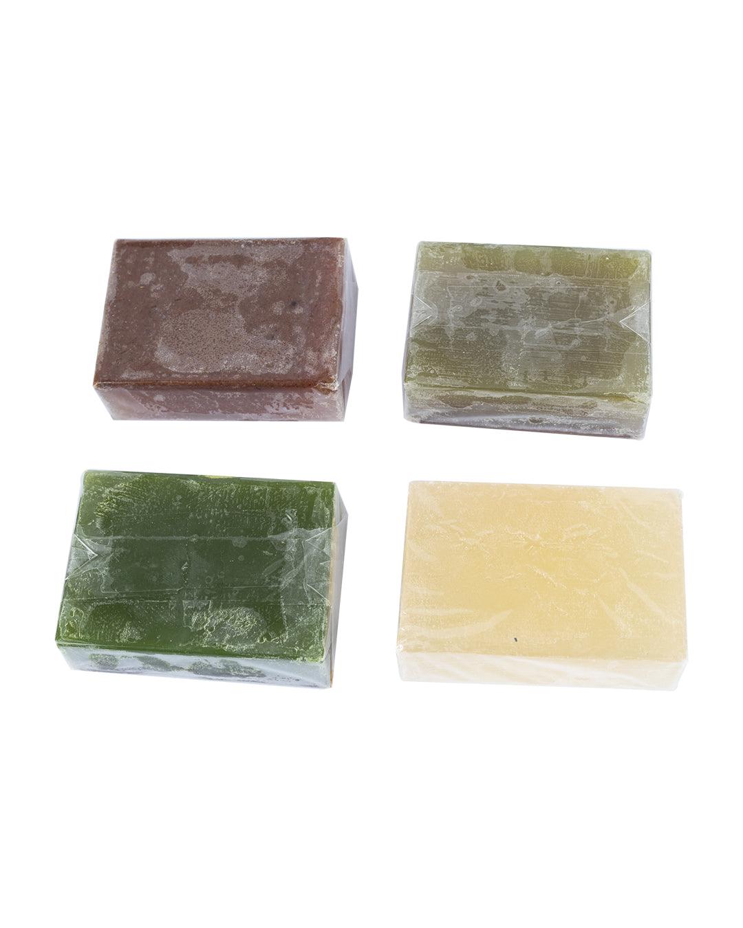 Khadi Mart 3 Scrub Soap + 1 Sandalwood Soap, Pack Of 4 - MARKET 99