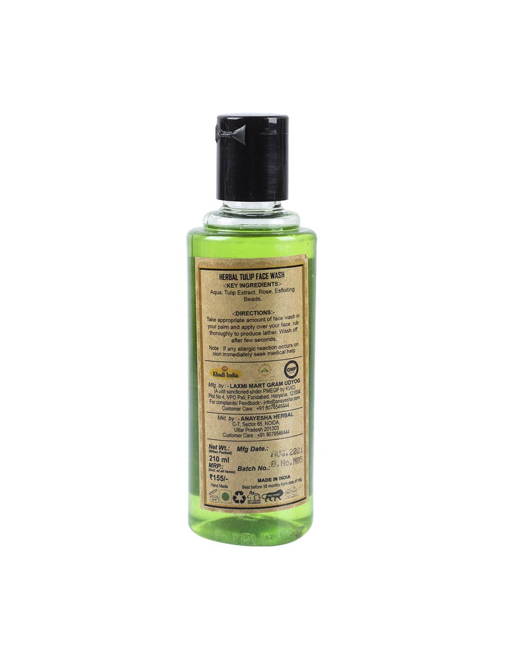 Khadi Mart Tulip Face Wash 210 mL - MARKET 99