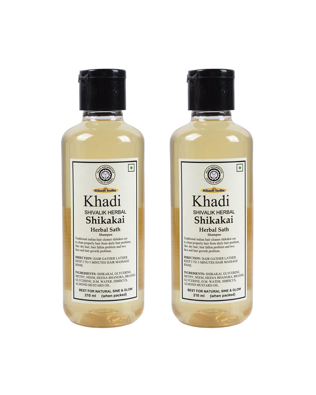 Khadi Shikakai Herbal Shampoo (Pack Of 2, Each 210 mL ) - MARKET 99