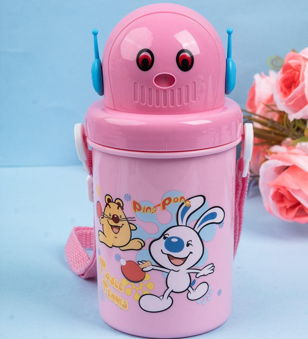 Kids Sipper Bottle, Pink, Plastic, 450 mL - MARKET 99