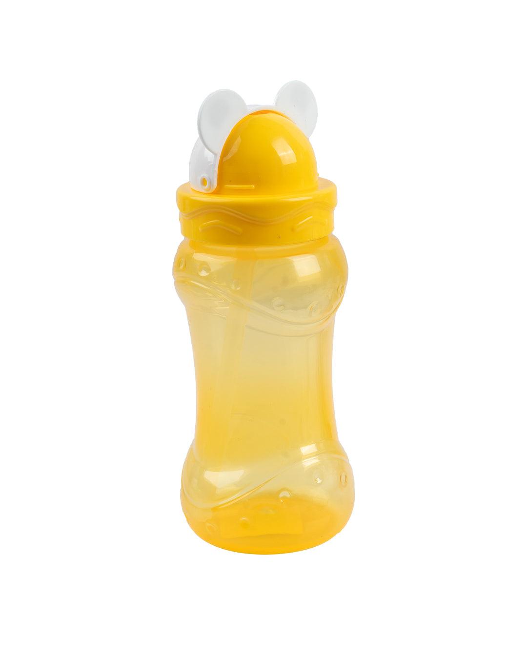 Kids Sipper Bottle, Yellow, Plastic, 380 mL - MARKET 99