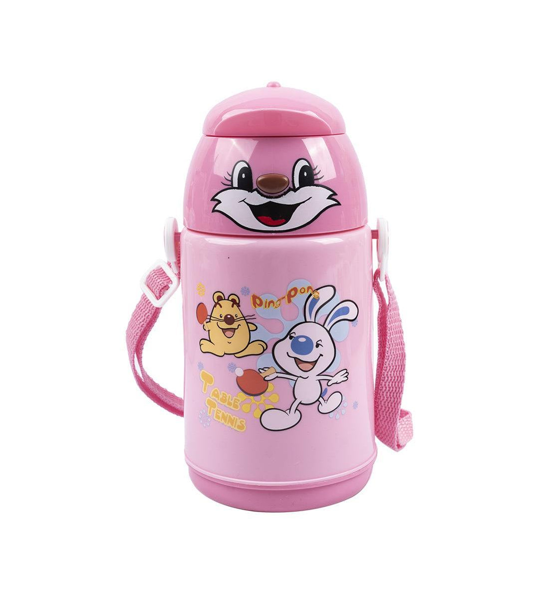 Kids Sipper Water Bottle, Pink, Plastic, 450 mL - MARKET 99