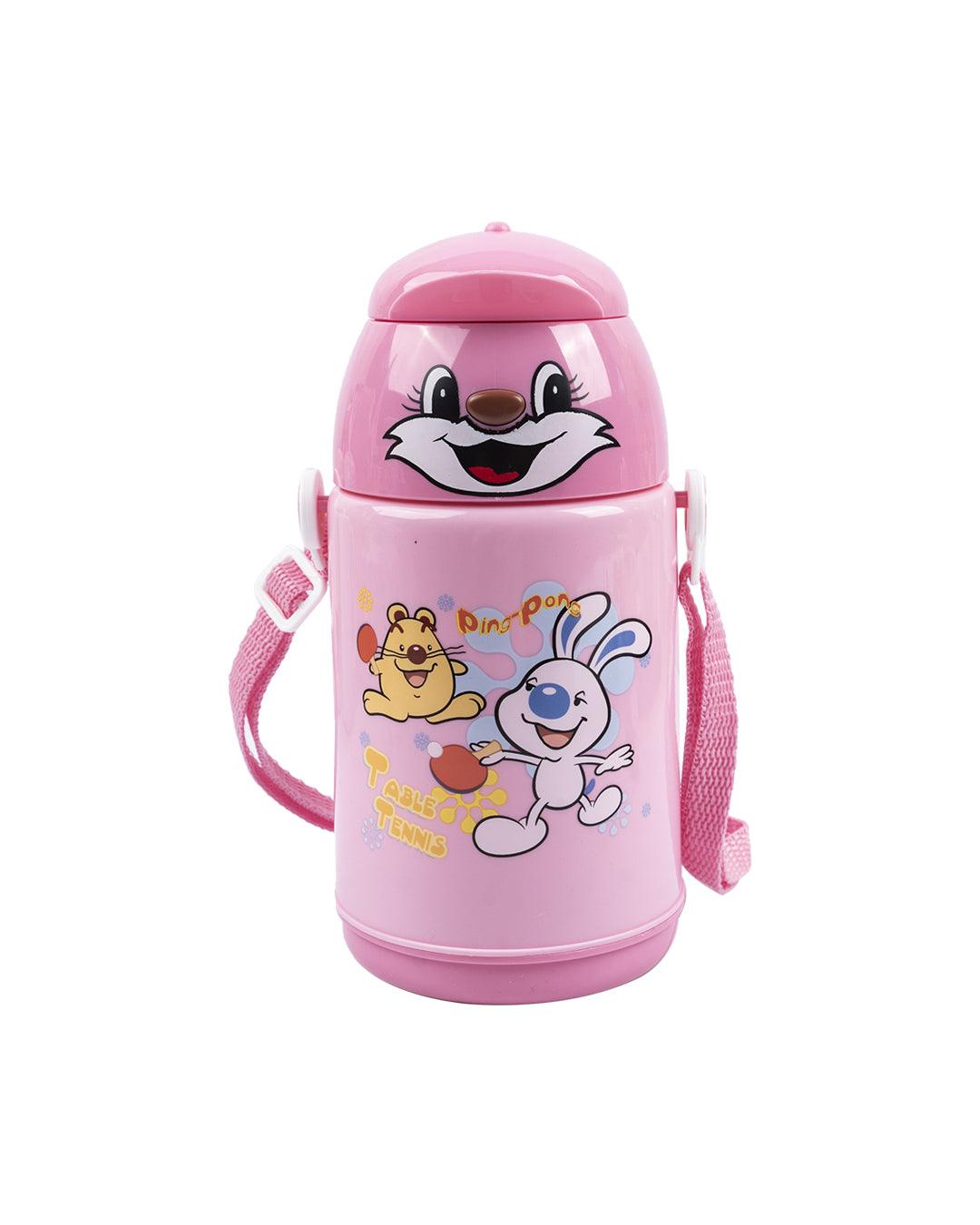 Kids Sipper Water Bottle, Pink, Plastic, 450 mL - MARKET 99