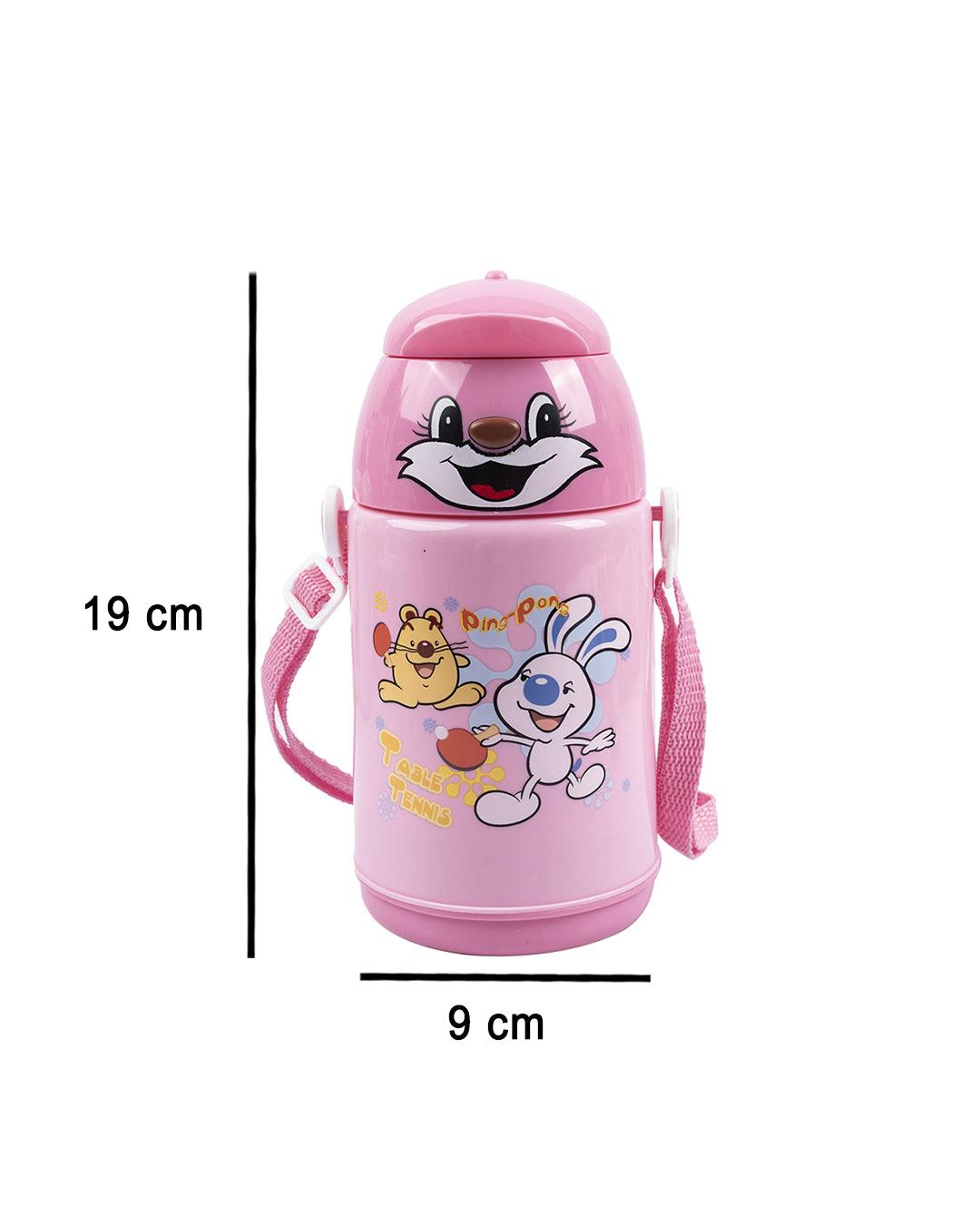 Kids Sipper Water Bottle, Pink, Plastic, 450 mL - MARKET 99