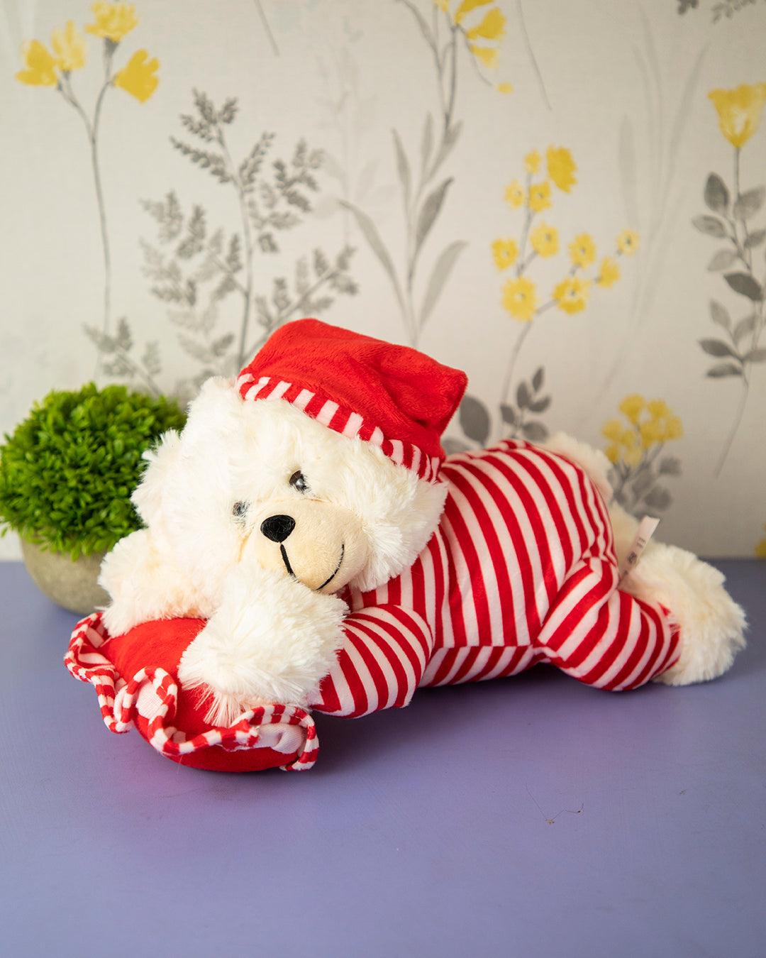 Kids Star Dreaming Bear, Plush Toy, Red, Polyester - MARKET 99