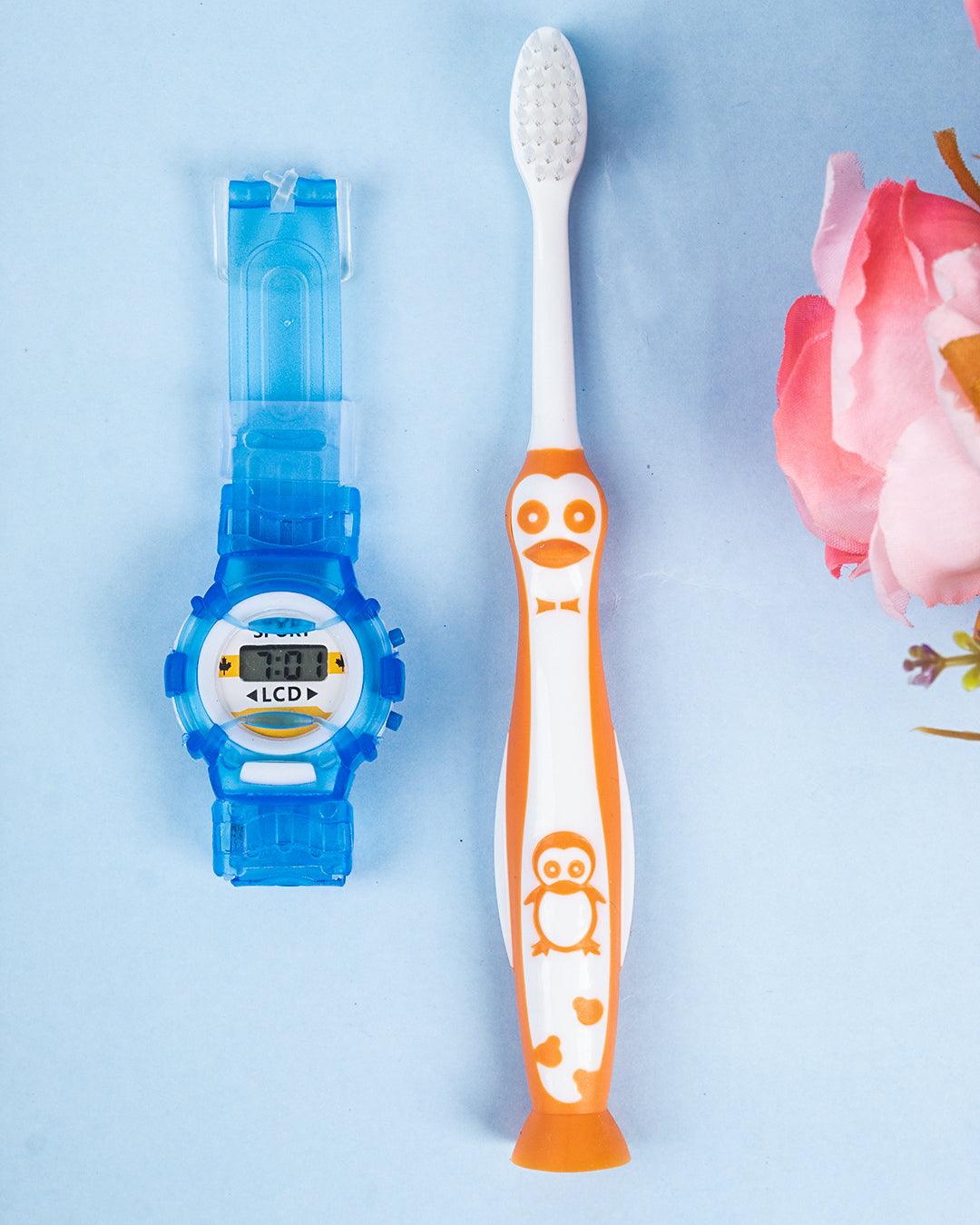 Kids Toothbrush, with Kid Watch, Blue, Plastic - MARKET 99