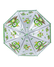 Kids Umbrella, Cartoon Print, Green, Plastic - MARKET 99