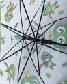 Kids Umbrella, Cartoon Print, Green, Plastic - MARKET 99