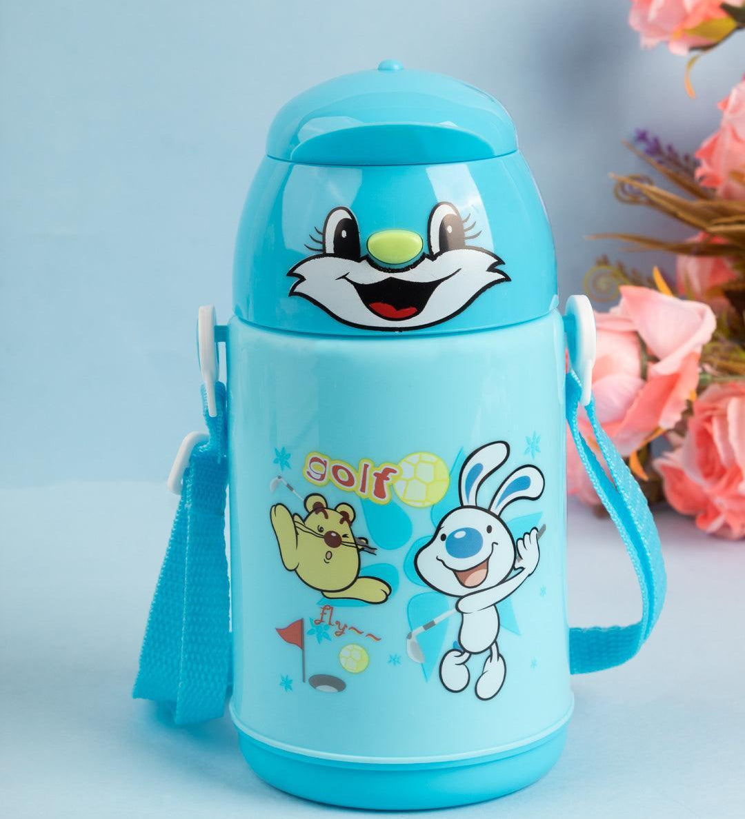 Kids Water Bottle, Blue, Plastic, 450 mL - MARKET 99