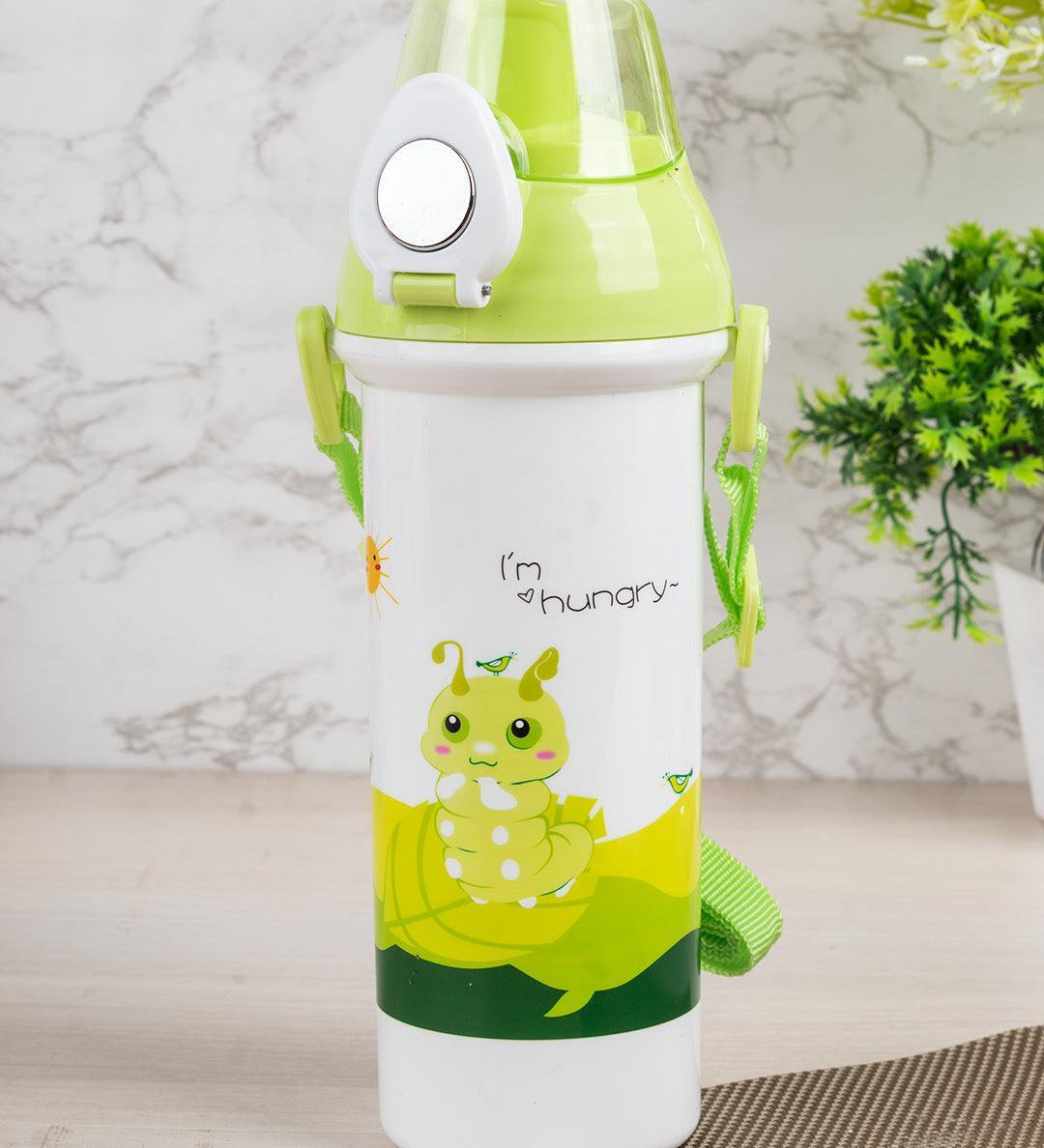 Kids Water Bottle, Green, Plastic, 550 mL - MARKET 99