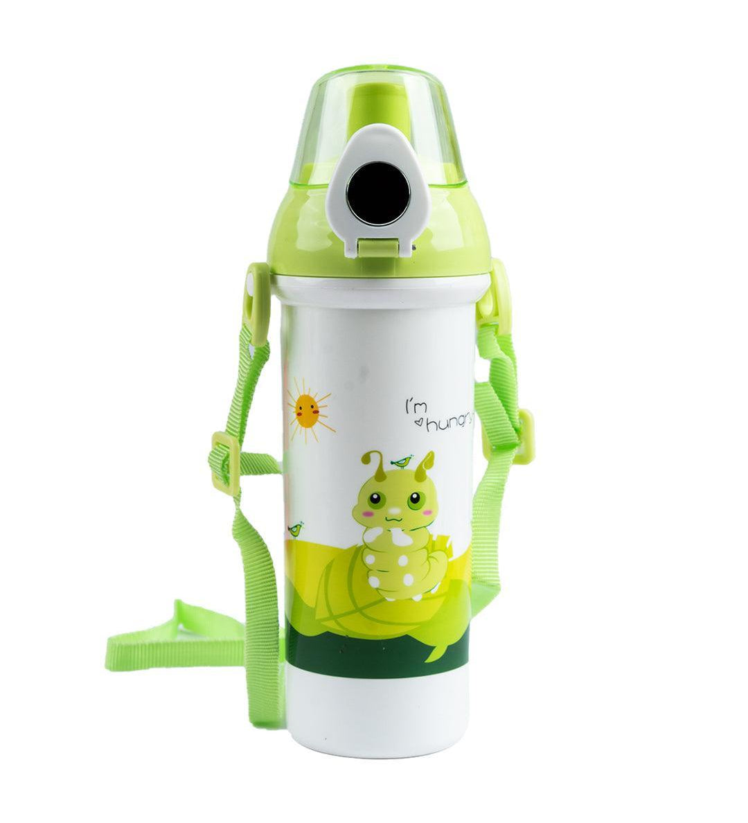 Kids Water Bottle, Green, Plastic, 550 mL - MARKET 99