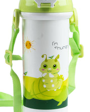 Kids Water Bottle, Green, Plastic, 550 mL - MARKET 99