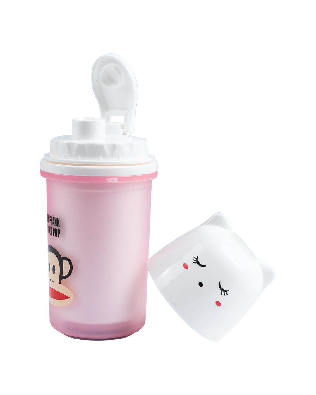 Kids Water Bottle, Pink, Plastic, 250 mL - MARKET 99