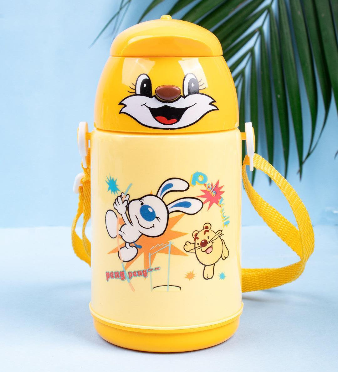 Kids Water Bottle, Yellow, Plastic, 450 mL - MARKET 99