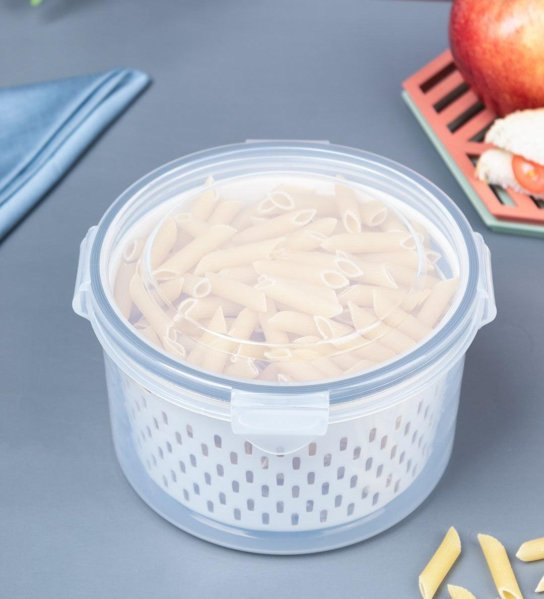 Kitchen Food Storage Containers - 1250ml, Plastic