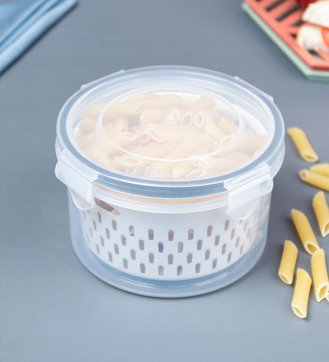 Kitchen Food Storage Containers - 550ml, Plastic