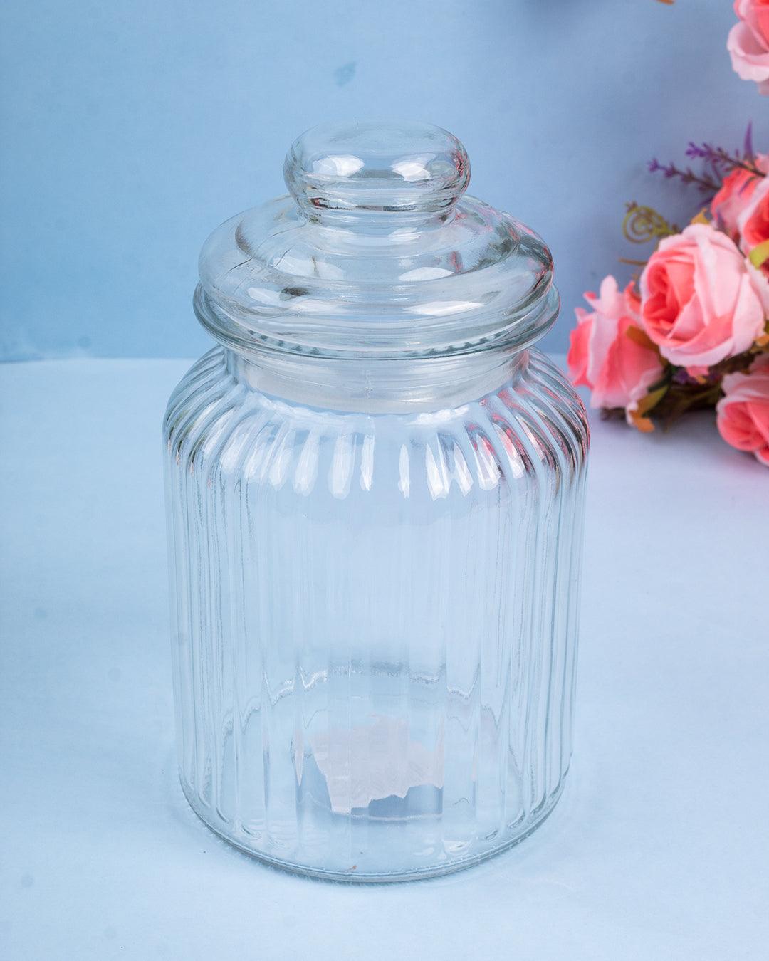 Kitchen Jar with Lid, Transparent, Glass, 800 mL - MARKET 99