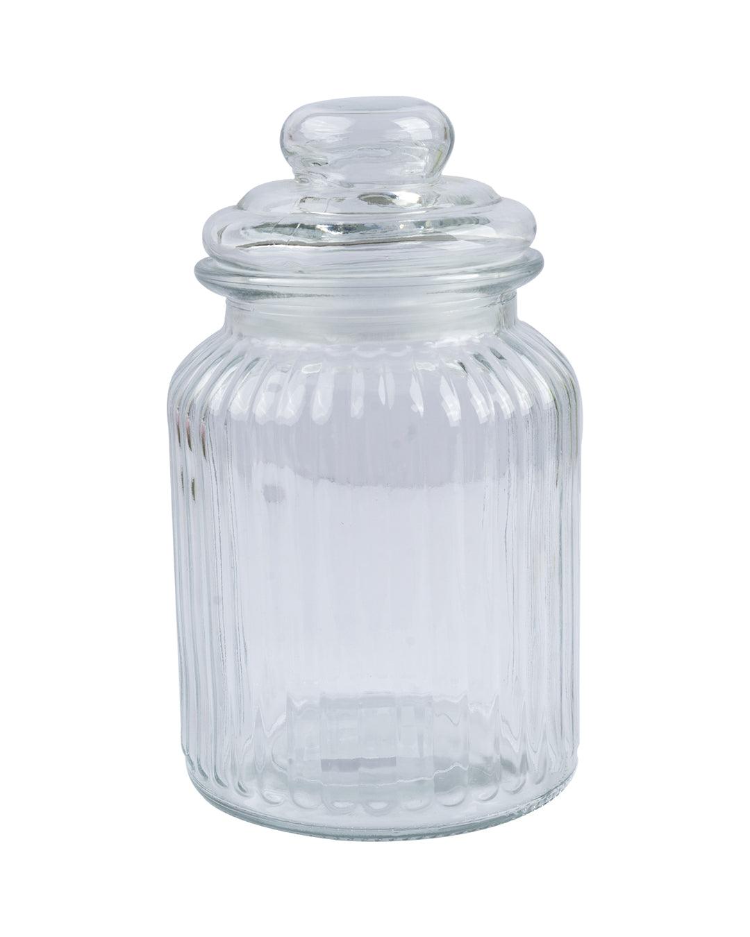 Kitchen Jar with Lid, Transparent, Glass, 800 mL - MARKET 99