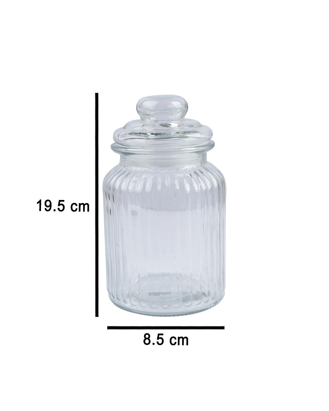 Kitchen Jar with Lid, Transparent, Glass, 800 mL - MARKET 99