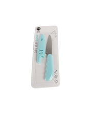 Kitchen Knife with Cover, Turquoise, Plastic - MARKET 99