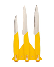 Knives, Yellow, Stainless Steel, Set of 3 - MARKET 99