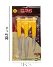 Knives, Yellow, Stainless Steel, Set of 3 - MARKET 99