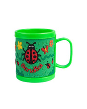 Ladybug Print Milk Mug for Children, Green, Plastic, 280 mL - MARKET 99