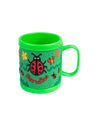 Ladybug Print Milk Mug for Children, Green, Plastic, 280 mL - MARKET 99
