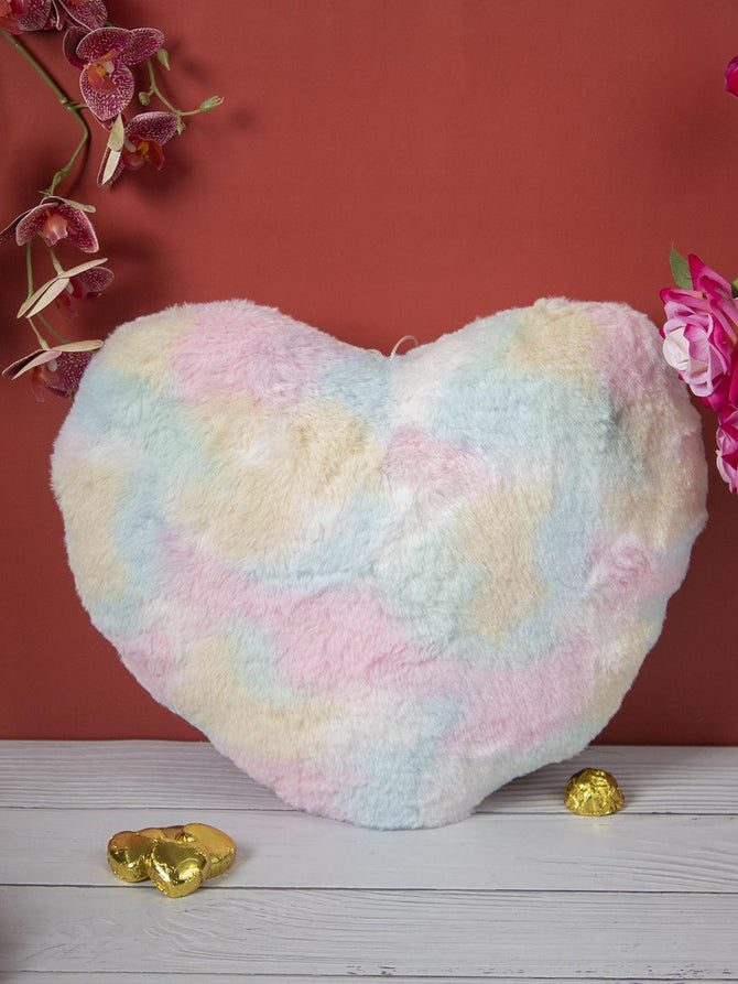 Large Rainbow Heart Cushion