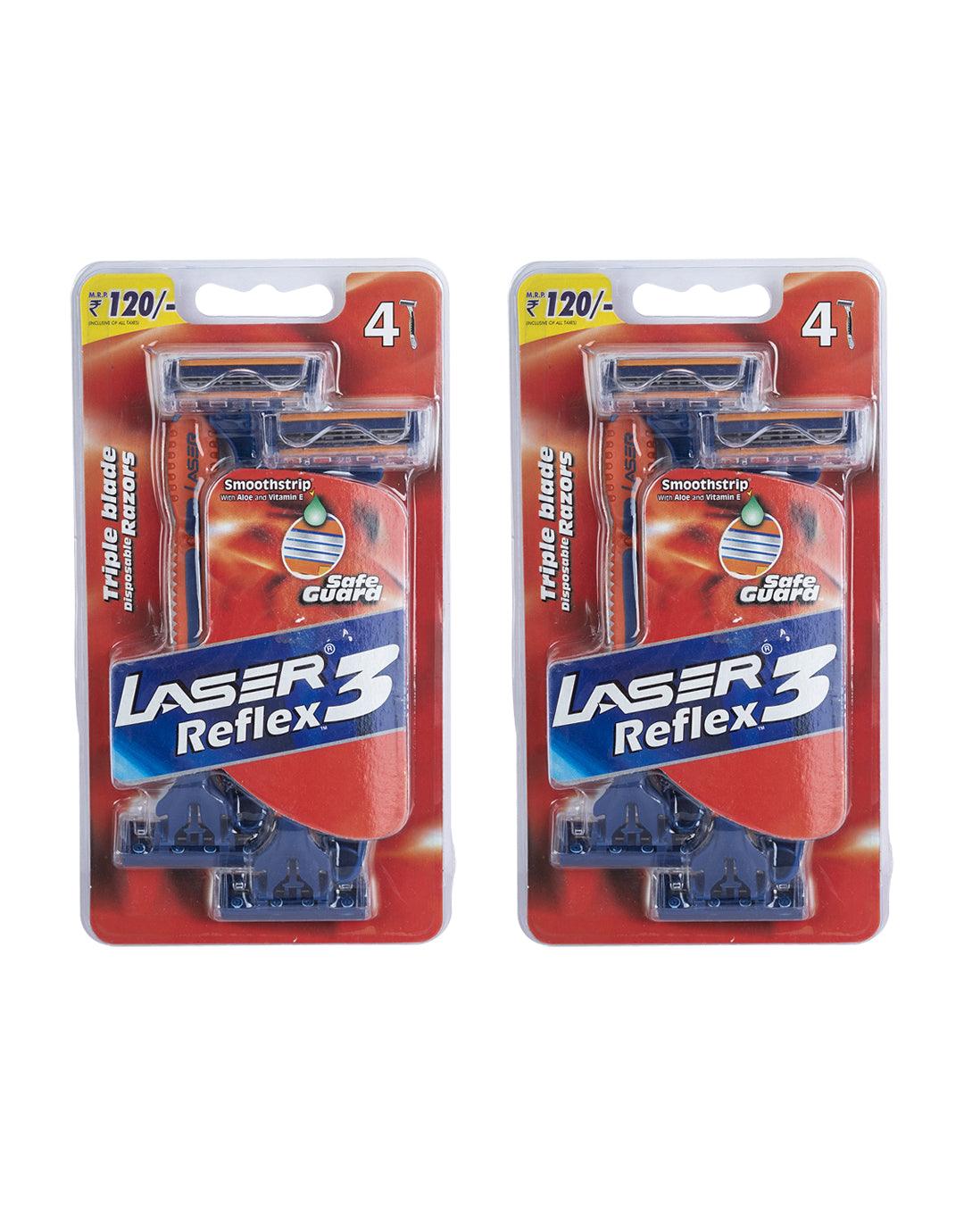 Laser Reflex-3 Triple Blade Razor Pack Of 2 (8 Pcs) - MARKET 99