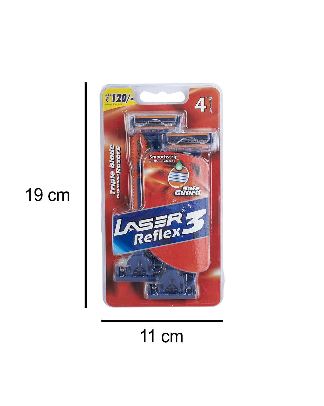 Laser Reflex-3 Triple Blade Razor Pack Of 2 (8 Pcs) - MARKET 99